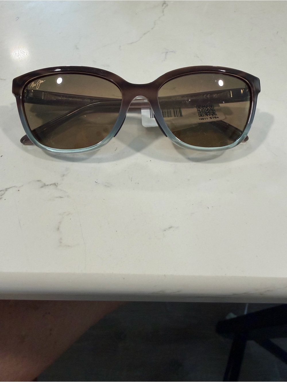 NWT Maui Jim HONI Women's Gradient Brown to Teal Sunglasses